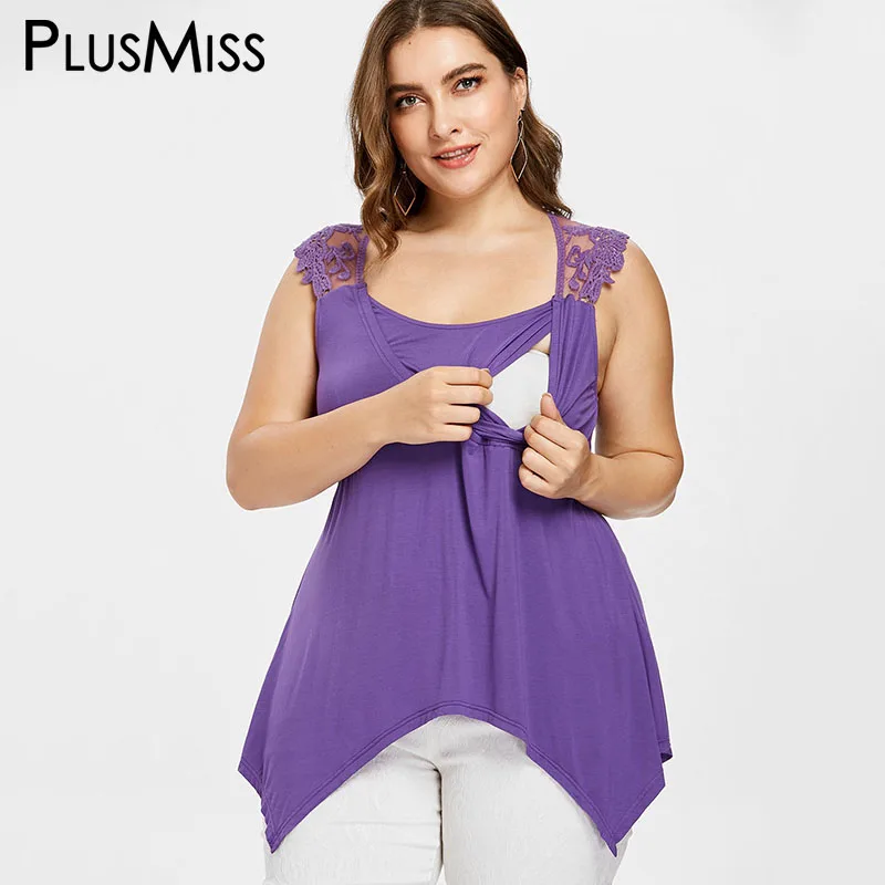 PlusMiss Plus Size 5XL Nursing Sexy Lace Crochet Tank Tops Ladies Sleeveless Vests Women Big Size XXXXL XXXL XXL Summer Purple
PlusMiss Plus Size 5XL Nursing Sexy Lace Crochet Tank Tops Ladies Sleeveless Vests Women Big Size XXXXL XXXL XXL Summer Purple