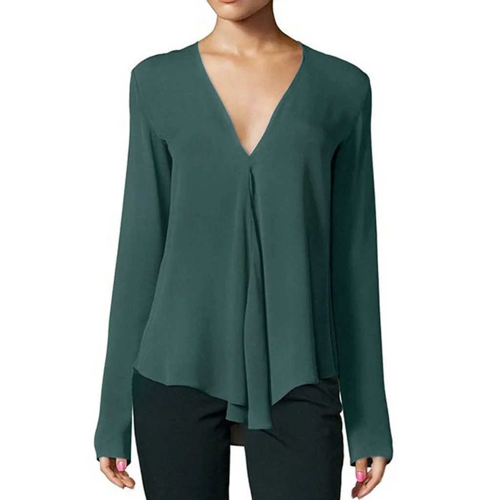 JAYCOSIN clothes Women V-Neck Tops Plus Size Fashion Long Sleeve Long Irregular Shirt elegant 6XL soft Top
JAYCOSIN clothes Women V-Neck Tops Plus Size Fashion Long Sleeve Long Irregular Shirt elegant 6XL soft Top