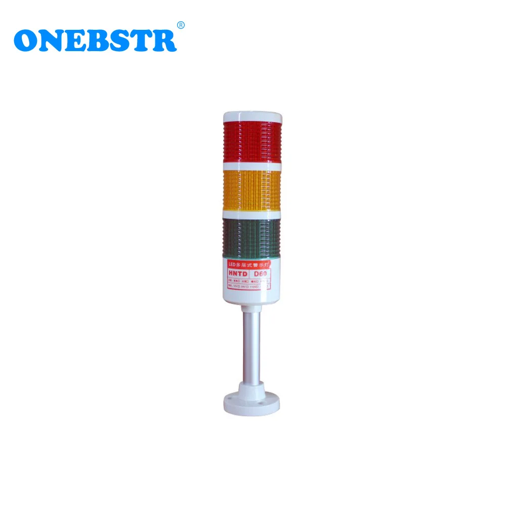 

HNTD 24V LED Warning Signal Light Semaphores Indicator Lamp TD60 Rod Type Often Bright 3 Color CNC Machine Tools Free Shipping