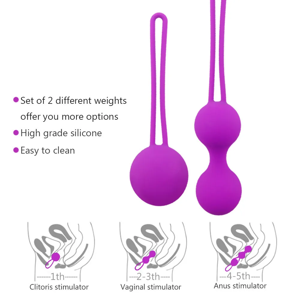Kegel Ball Safe Silicone Smart Ball Vagina Ball Dumbbell Trainer Vaginal PC Muscle Tighten Exercise Sex Toys For Women QQSYQ01
