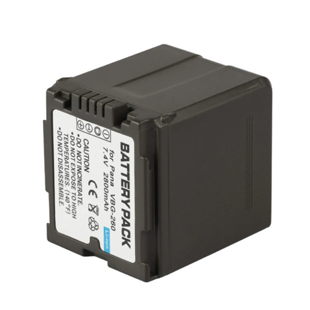 

1pcs 7.4V 2800mAh Rechargeable Batteries VW-VBG260 VW VBG260 VWVBG260 Camera Battery For Panasonic HS250 SDR-SD7 HDC-MDH1