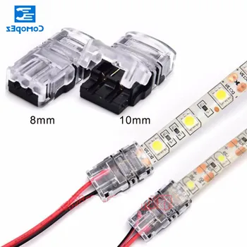 10pcs/lot 2pin IP65 LED Strip Connector 8mm 10mm Single Color 5050 3528 LED Strips Wire Connection Terminals
10pcs/lot 2pin IP65 LED Strip Connector 8mm 10mm Single Color 5050 3528 LED Strips Wire Connection Terminals