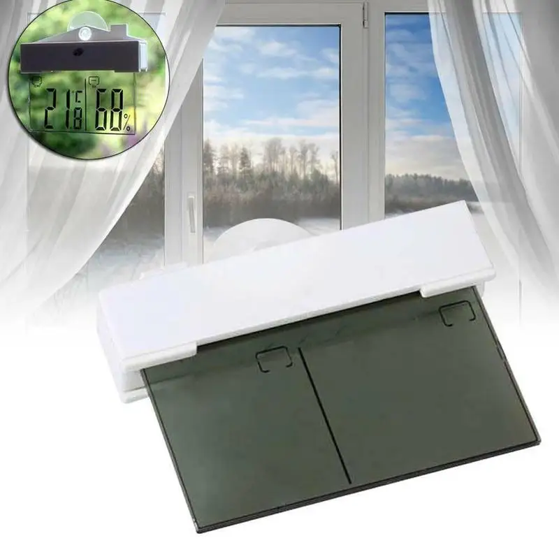 Digital Transparent Window Display Thermometer Hydrometer Indoor Outdoor Temperature Humidity meter Station with Sucker Suction
Digital Transparent Window Display Thermometer Hydrometer Indoor Outdoor Temperature Humidity meter Station with Sucker Suction