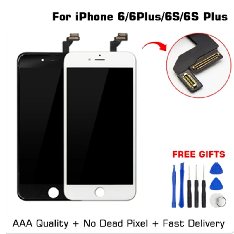 AAA Quality LCD Touch Screen Glass Digitizer Display Assembly For iPhone 6 6Plus 6s 6Plus With Free Gifts Black White 2Colors
AAA Quality LCD Touch Screen Glass Digitizer Display Assembly For iPhone 6 6Plus 6s 6Plus With Free Gifts Black White 2Colors