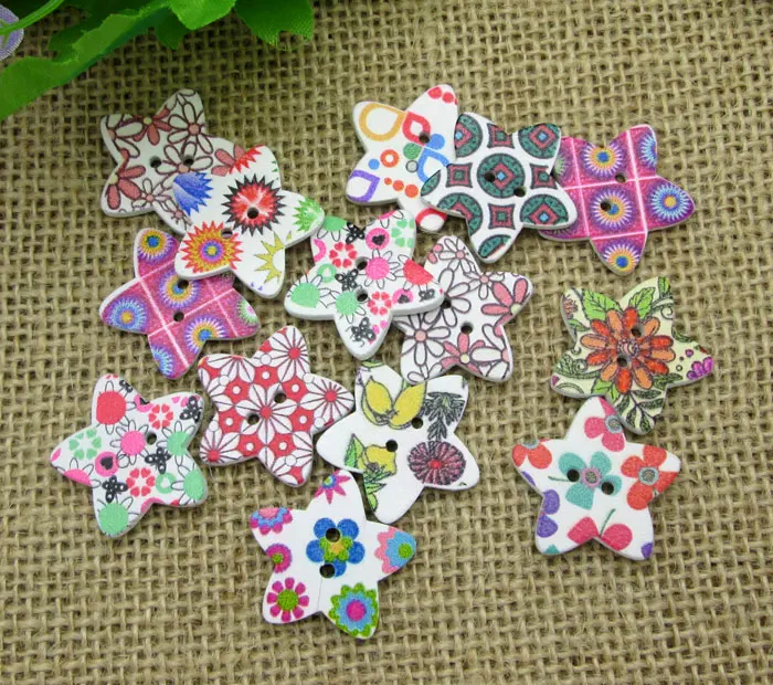 50Pcs Mixed Wood Star Flower Sewing Wooden Buttons For Kids Clothes Scrapbooking Decorative Botones Needlework DIY Accessories
50Pcs Mixed Wood Star Flower Sewing Wooden Buttons For Kids Clothes Scrapbooking Decorative Botones Needlework DIY Accessories