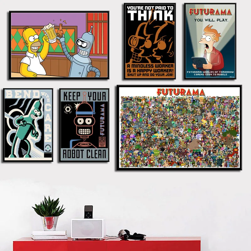 P071 Futurama Cartoon Bender John Zoidberg Funny Classic Cartoon Art Painting Silk Canvas Poster Wall Home Decor
P071 Futurama Cartoon Bender John Zoidberg Funny Classic Cartoon Art Painting Silk Canvas Poster Wall Home Decor