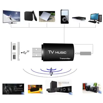 USB Bluetooth Audio Transmitter Wireless Stereo Bluetooth Music Box Dongle Adapter with 3.5mm Audio Plug for TV MP3 PC Black
USB Bluetooth Audio Transmitter Wireless Stereo Bluetooth Music Box Dongle Adapter with 3.5mm Audio Plug for TV MP3 PC Black