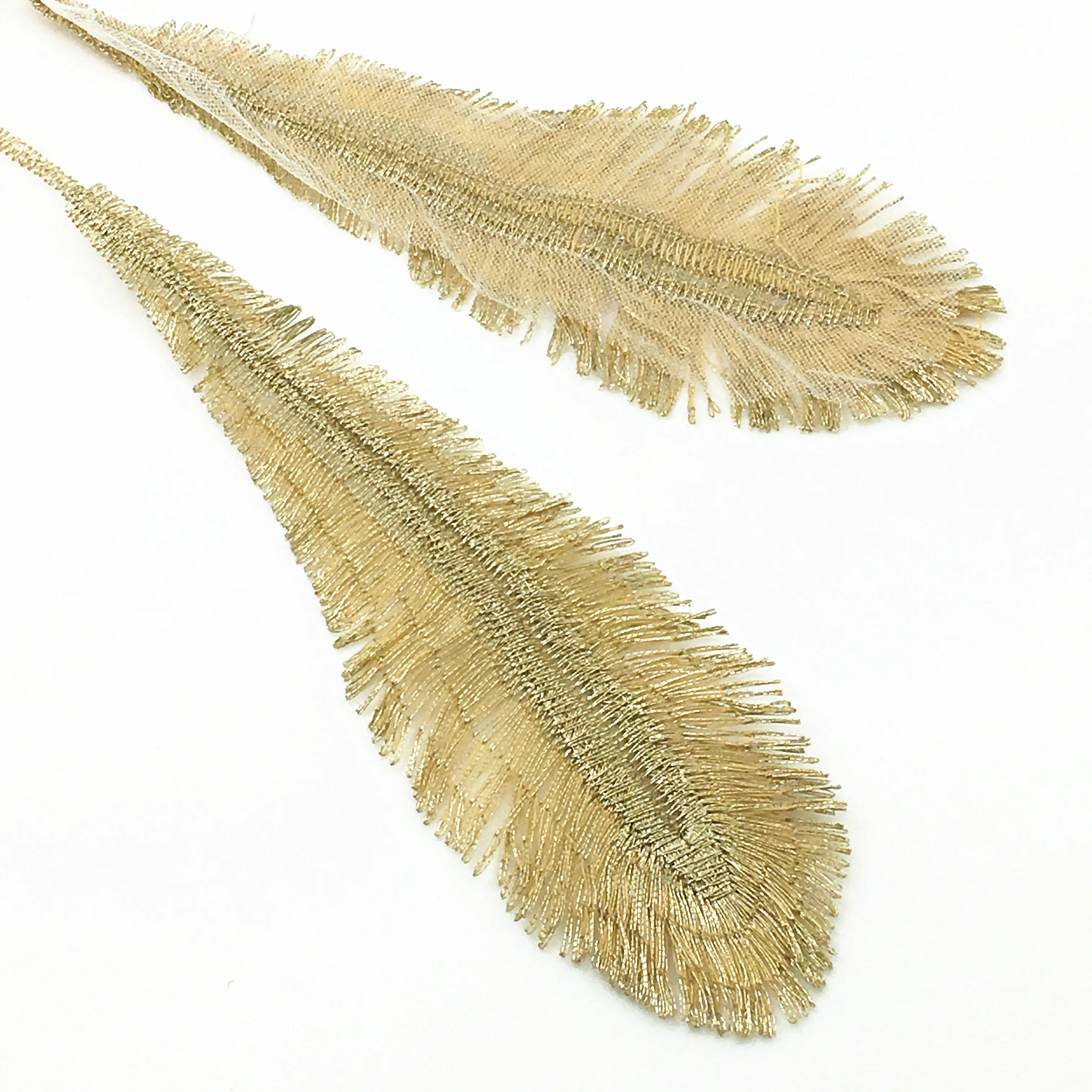 6pc 8x3.5cm Sew On Gold Feather Embroidered Patch Embroidery Applique Patches For Dress Parches Bordados Ropa Sewing DIY AC0916
6pc 8x3.5cm Sew On Gold Feather Embroidered Patch Embroidery Applique Patches For Dress Parches Bordados Ropa Sewing DIY AC0916