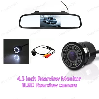 4.3 inch TFT LCD Rear view Mirror Monitor with 8 LED IR night vision Car reversing backup parking camera
4.3 inch TFT LCD Rear view Mirror Monitor with 8 LED IR night vision Car reversing backup parking camera