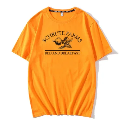 SCHRUTE FARMS English printed cotton round-neck loose women's short-sleeved t-shirts are casual and versatile
SCHRUTE FARMS English printed cotton round-neck loose women's short-sleeved t-shirts are casual and versatile