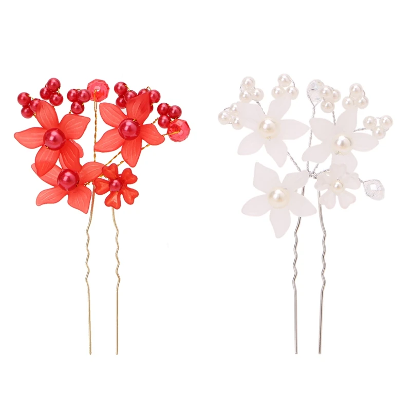 2 Colors White Red Wedding Bride Rhinestone Flower Pearl Hair Pins Clip Head Hairpin Accessories
2 Colors White Red Wedding Bride Rhinestone Flower Pearl Hair Pins Clip Head Hairpin Accessories