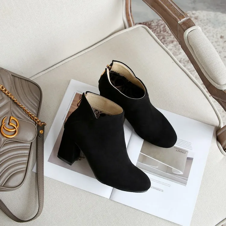 Big Size 9 10 14 boots women shoes ankle boots for women ladies boots Round head back zipper metal trim
Big Size 9 10 14 boots women shoes ankle boots for women ladies boots Round head back zipper metal trim