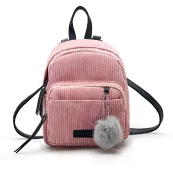Mini Fur Ball Backpack School Travel Bag Solid Shoulder Bag Zipper Bag Women Backpack Corduroy Teenage Girls mochila feminina
Mini Fur Ball Backpack School Travel Bag Solid Shoulder Bag Zipper Bag Women Backpack Corduroy Teenage Girls mochila feminina