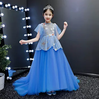 Royal Blue Holy Communion Dress Long Trailing Beading Flower Girl Dresses Wedding Appliques Ball Gown Princess Party Vestidos
Royal Blue Holy Communion Dress Long Trailing Beading Flower Girl Dresses Wedding Appliques Ball Gown Princess Party Vestidos