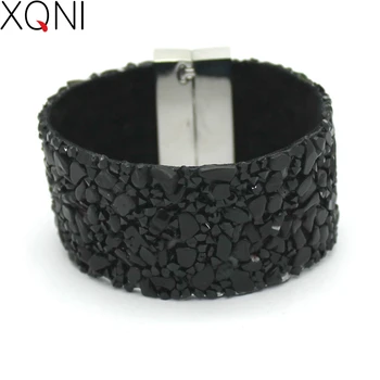XQNI Brand High Quality Girls Charm Bracelets Jewelry Fashion Wedding Wrap Leather Bracelets With Stone Women Bracelet Bangles
XQNI Brand High Quality Girls Charm Bracelets Jewelry Fashion Wedding Wrap Leather Bracelets With Stone Women Bracelet Bangles