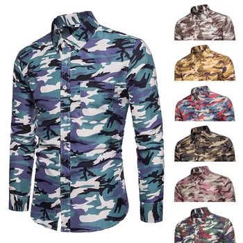Men's Shirt Lapel Long Sleeve Camouflage Printing Casual Front Button For Business Party Blouse H9
Men's Shirt Lapel Long Sleeve Camouflage Printing Casual Front Button For Business Party Blouse H9