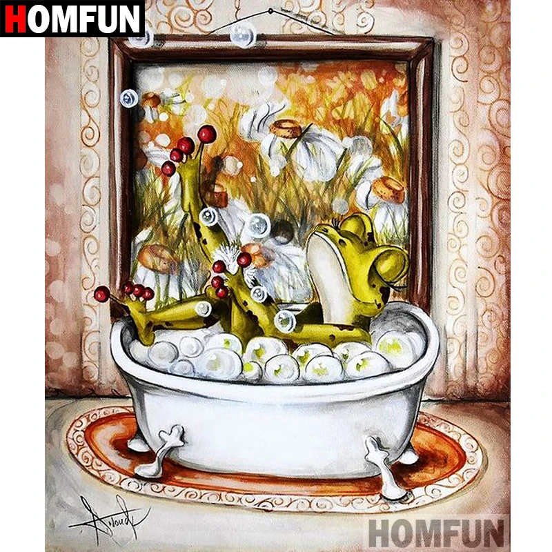 HOMFUN 5D DIY Diamond Painting Full Square/Round Drill "Frog bathing" 3D Embroidery Cross Stitch gift Home Decor A00629
HOMFUN 5D DIY Diamond Painting Full Square/Round Drill "Frog bathing" 3D Embroidery Cross Stitch gift Home Decor A00629