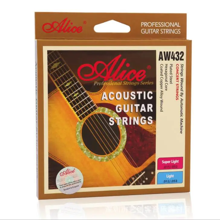 Alice Acoustic Guitar Strings Stainless Steel Core 6-String Accessories Musical Instruments AW436
Alice Acoustic Guitar Strings Stainless Steel Core 6-String Accessories Musical Instruments AW436