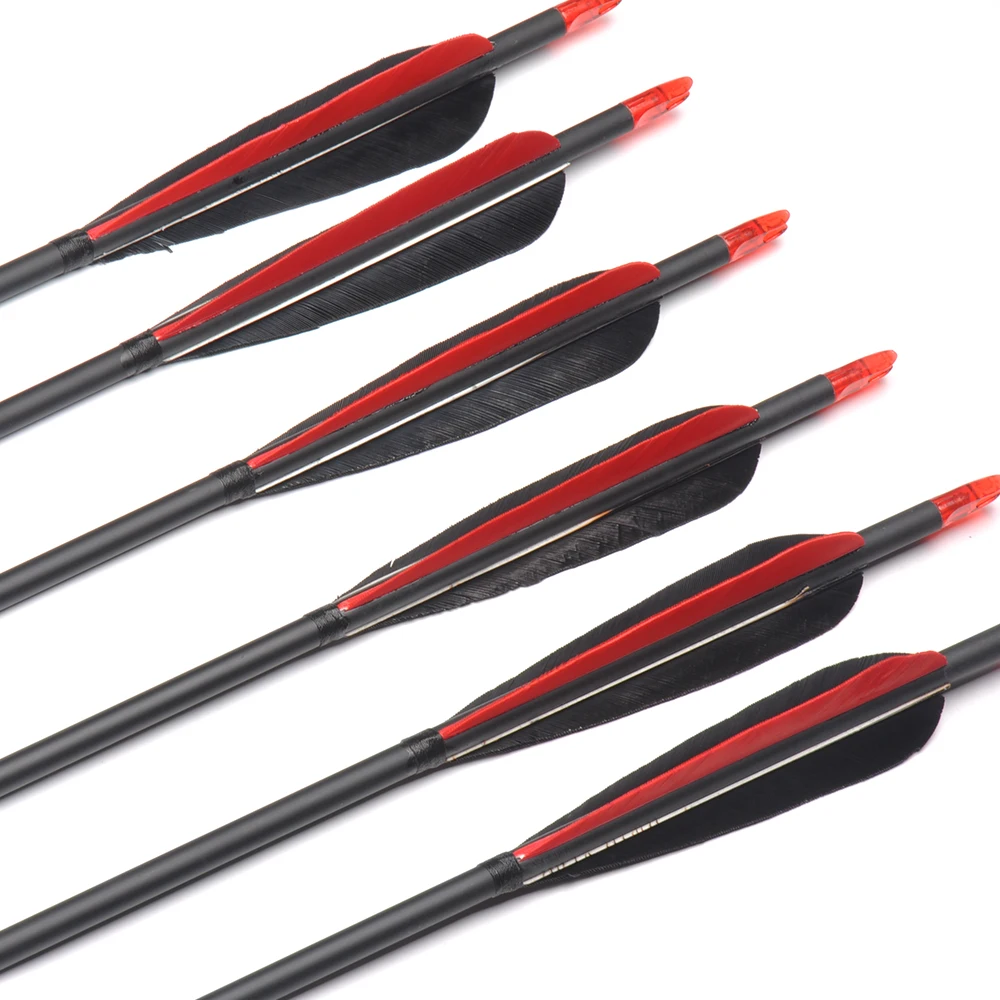 31.5 Inches Carbon Arrow Spine 500 OD7.6mm With Turkey Feather for Compound/Recure Bow Hunting Shooting Archery
31.5 Inches Carbon Arrow Spine 500 OD7.6mm With Turkey Feather for Compound/Recure Bow Hunting Shooting Archery