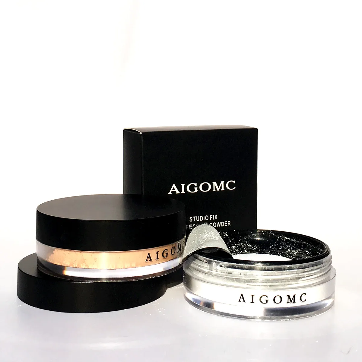 AIGOMC пудра косметическая для лица гладкая рассыпчатая макияжа Прозрачная отделка