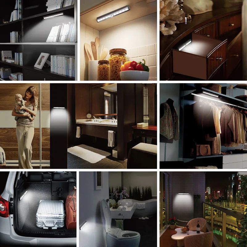 LED Under Cabinet Light Under Bed Lamp For Closet Wardrobe Hallway Battery Power PIR Motion Sensor LED Cabinet Light Strip Tape
LED Under Cabinet Light Under Bed Lamp For Closet Wardrobe Hallway Battery Power PIR Motion Sensor LED Cabinet Light Strip Tape