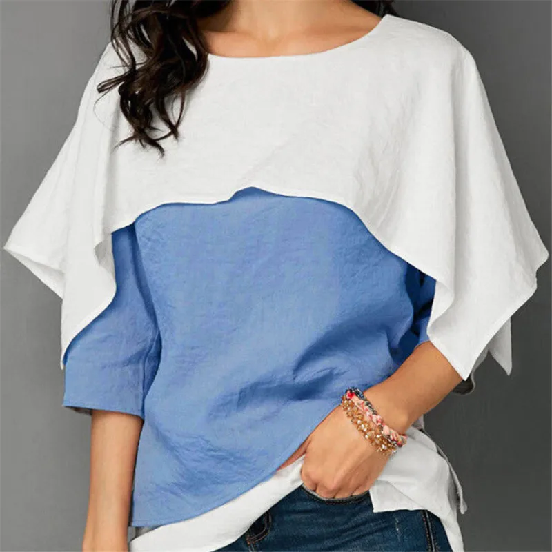 Fashion Women Summer Loose Tops T-shirt 2018 New Ladies Baggy Sexy T Shirt Elegant Woman Casual Ruffles Half-sleeve T-shirt Hot
Fashion Women Summer Loose Tops T-shirt 2018 New Ladies Baggy Sexy T Shirt Elegant Woman Casual Ruffles Half-sleeve T-shirt Hot