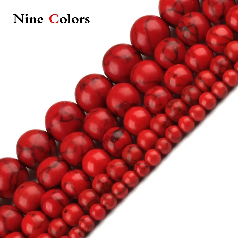 Natural Stone Chinese Red Turquoises e Round Loose Beads 15" Strand 4 6 8 10 12MM Pick Size ST029
Natural Stone Chinese Red Turquoises e Round Loose Beads 15" Strand 4 6 8 10 12MM Pick Size ST029