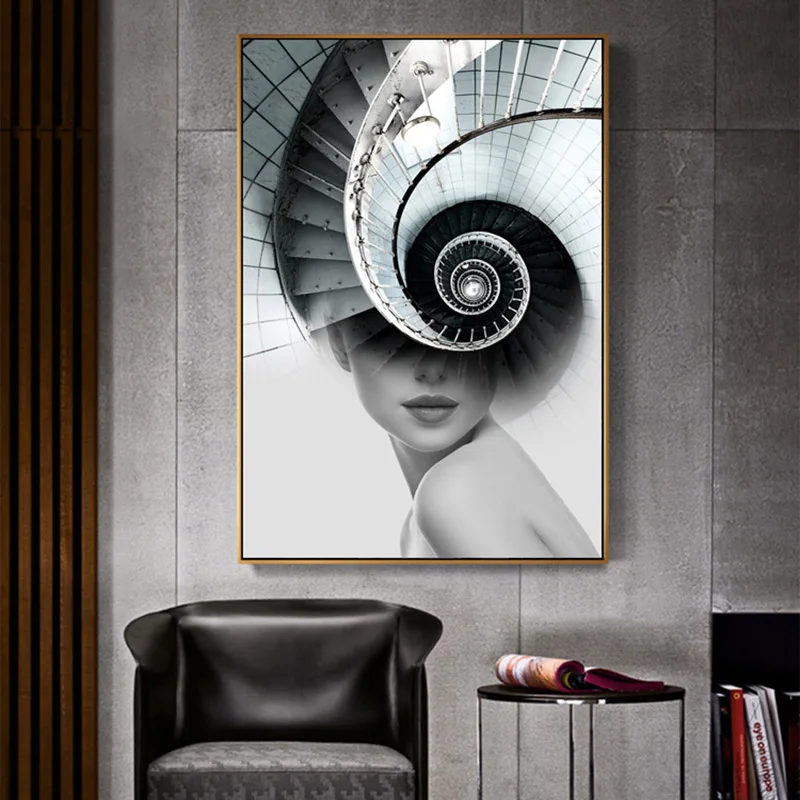 Abstract Figure Nordic Poster Wall Art Canvas Painting Pictures Spiral Stair For Living Room Print Girls Women Cuadros Unframed
Abstract Figure Nordic Poster Wall Art Canvas Painting Pictures Spiral Stair For Living Room Print Girls Women Cuadros Unframed