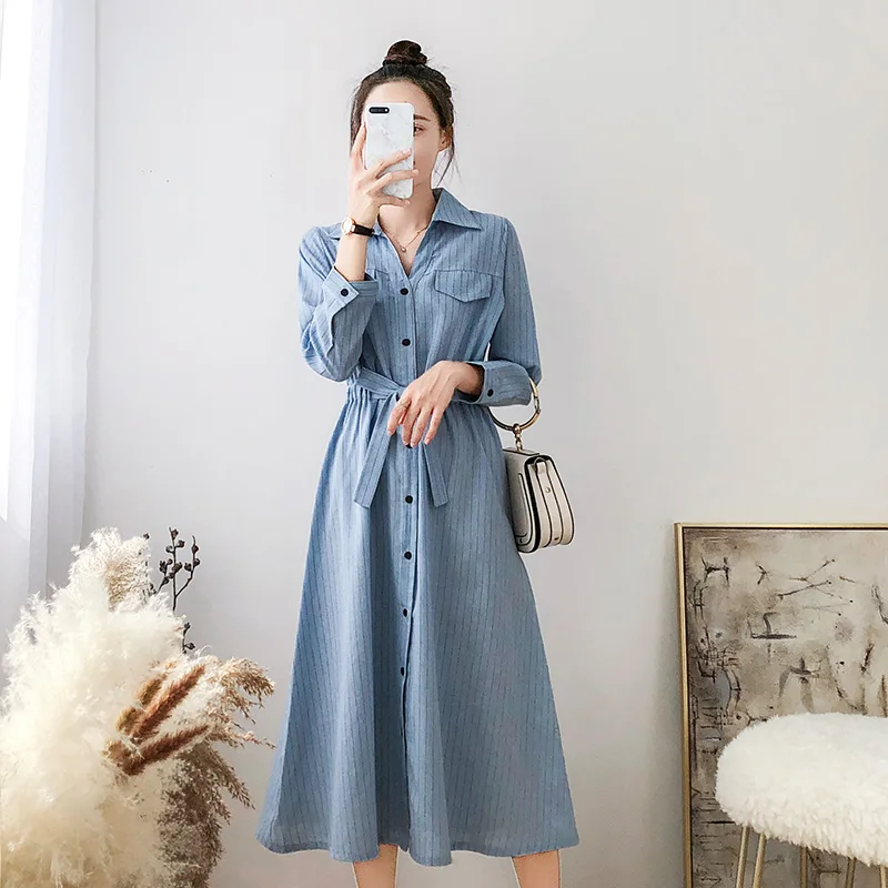 2018 size women's autumn clothes new fat mm young collar long-sleeved striped long-sleeved shirt dress girl
2018 size women's autumn clothes new fat mm young collar long-sleeved striped long-sleeved shirt dress girl