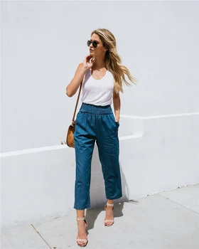 Women Vintage Cotton Ethnic Ankle Length Pants High Waist Ladies Autumn Spring Casual Trousers
Women Vintage Cotton Ethnic Ankle Length Pants High Waist Ladies Autumn Spring Casual Trousers