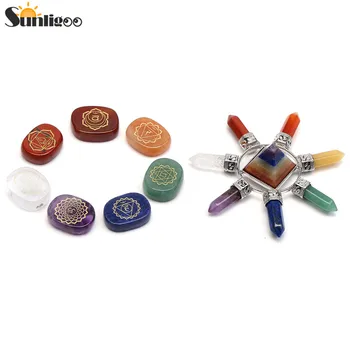 Sunligoo 7 Chakra Healing Crystals Kit,7 Chakra Crystal Points Pyramid Energy Generator,7 Chakra Tumbled Plam Worry Stones Set
Sunligoo 7 Chakra Healing Crystals Kit,7 Chakra Crystal Points Pyramid Energy Generator,7 Chakra Tumbled Plam Worry Stones Set