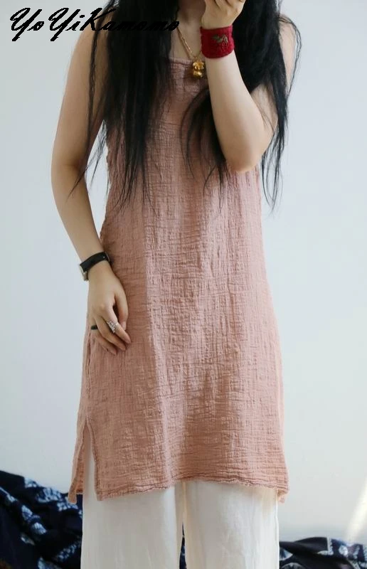 YoYiKamomo 2017 Women Summer Dress Cotton Linen New Original Sleeveless Big Size Dress Women
YoYiKamomo 2017 Women Summer Dress Cotton Linen New Original Sleeveless Big Size Dress Women