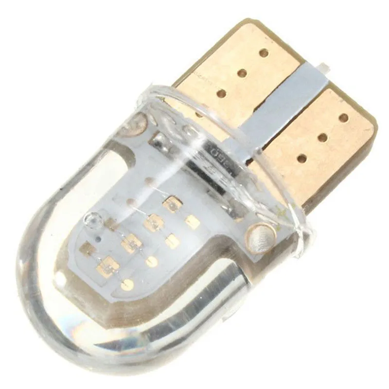 JX-LCLYL 10pcs T10 194 168 W5W COB 8LED Silica Car Dome Licence Plate Light Bulb Red