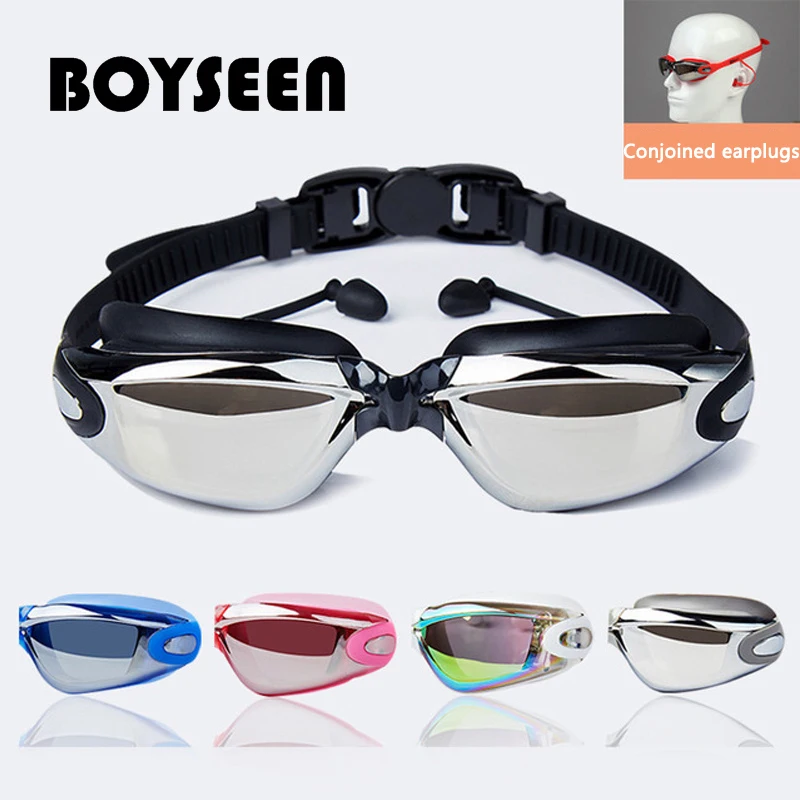 Swimming Goggles Men Women Colorful Pool Earplug Professional UV Silicone Waterproof arena Swim Eyewear Adult Diving Glasses
Swimming Goggles Men Women Colorful Pool Earplug Professional UV Silicone Waterproof arena Swim Eyewear Adult Diving Glasses