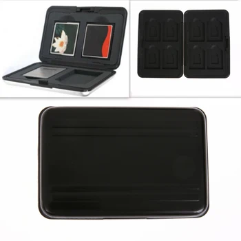 

16 slots Micro SD SDXC Storage Box Holder Memory Card Case Protector Aluminum Black Case for Eight SD/MMC Secure Digital Cards