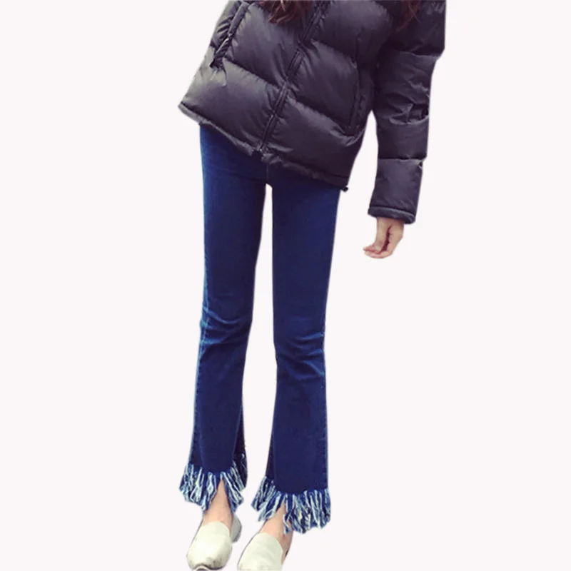 2017 Hot Sale Winter Spring Women Slim High Waist Jeans Fashion Bell Bottom Trousers Flare Denim Wide Leg Pants With Tassel
2017 Hot Sale Winter Spring Women Slim High Waist Jeans Fashion Bell Bottom Trousers Flare Denim Wide Leg Pants With Tassel