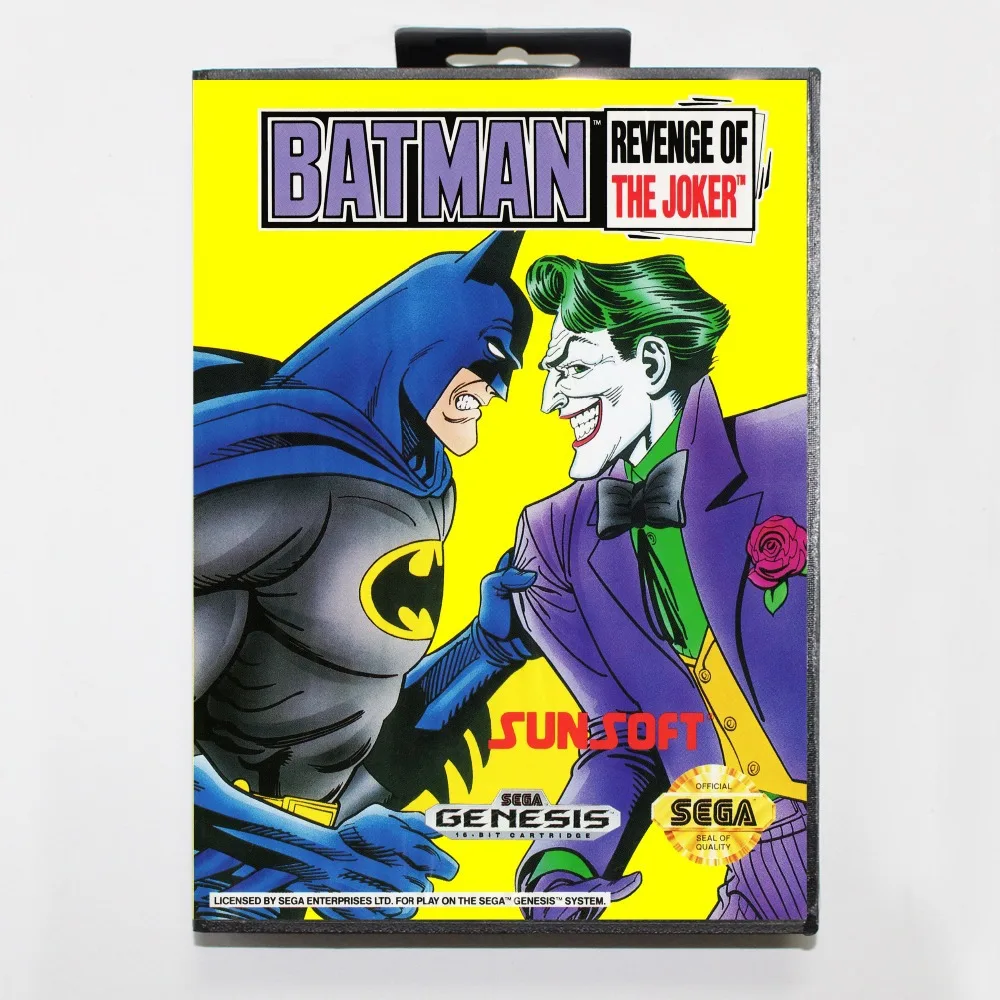 16 bit Sega MD game Cartridge with Retail box - Batman Revenge of the Joker game card for Megadrive Genesis system
16 bit Sega MD game Cartridge with Retail box - Batman Revenge of the Joker game card for Megadrive Genesis system