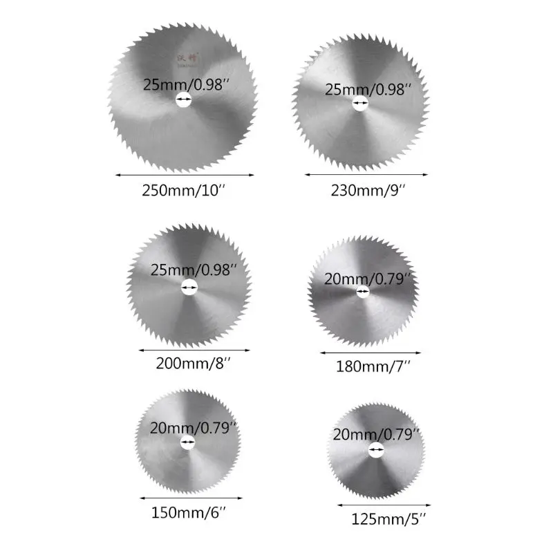 

5"6"7"8"9"10 Inch Ultra Thin Steel Circular Saw Blade Bore Diameter 20mm 25mm Wheel Cutting Disc For Woodworking Rotary Tool