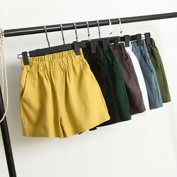 High Waist Shorts Women Casual Cotton Linen White Short Feminino Drawstring Waist Streetwear Summer Ladies Hot Short Femme Q1267
High Waist Shorts Women Casual Cotton Linen White Short Feminino Drawstring Waist Streetwear Summer Ladies Hot Short Femme Q1267