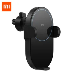 Xiaomi Mi 20 W беспроводное автомобильное зарядное устройство 2.5D стекло Электрическое Авто зажимное кольцо Горит Зарядка для смартфона iPhone