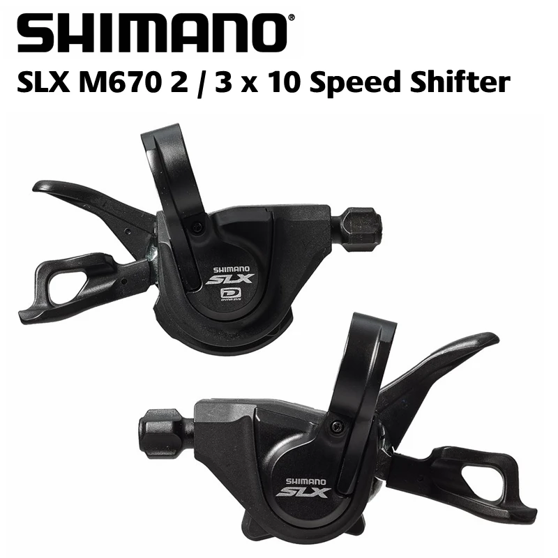 Shimano SLX M670 Trigger Shifter DYNA-SYS 2 / 3 x 10 Speed 20s 30s Left + Right. Performance beyond DEORE M6000
Shimano SLX M670 Trigger Shifter DYNA-SYS 2 / 3 x 10 Speed 20s 30s Left + Right. Performance beyond DEORE M6000