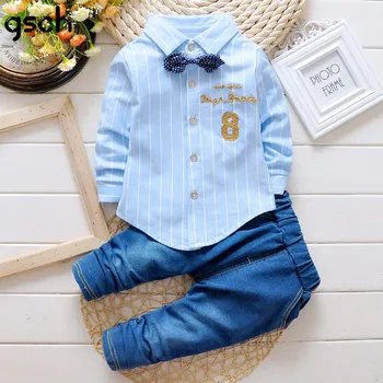 Toddler Boys Clothing Stripe Full Bow Gentleman Kids Clothes Shirt + Jeans Child Tracksuit Baby Christmas Outfit vetement garcon
Toddler Boys Clothing Stripe Full Bow Gentleman Kids Clothes Shirt + Jeans Child Tracksuit Baby Christmas Outfit vetement garcon