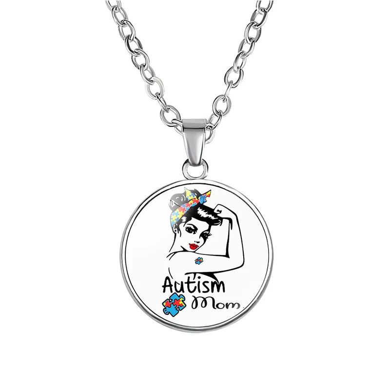 10PC Autism Mom Momma I Love My Son Ribbon Awareness Sunshine Smile Glass Cabochon Pendant Chain Necklace Women Jewelry Gift
10PC Autism Mom Momma I Love My Son Ribbon Awareness Sunshine Smile Glass Cabochon Pendant Chain Necklace Women Jewelry Gift