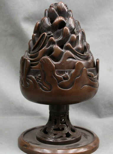 JP S62 12" Chinese Dynasty Palace Bronze Volcano Animal Statue Incense Burner Censer
JP S62 12" Chinese Dynasty Palace Bronze Volcano Animal Statue Incense Burner Censer