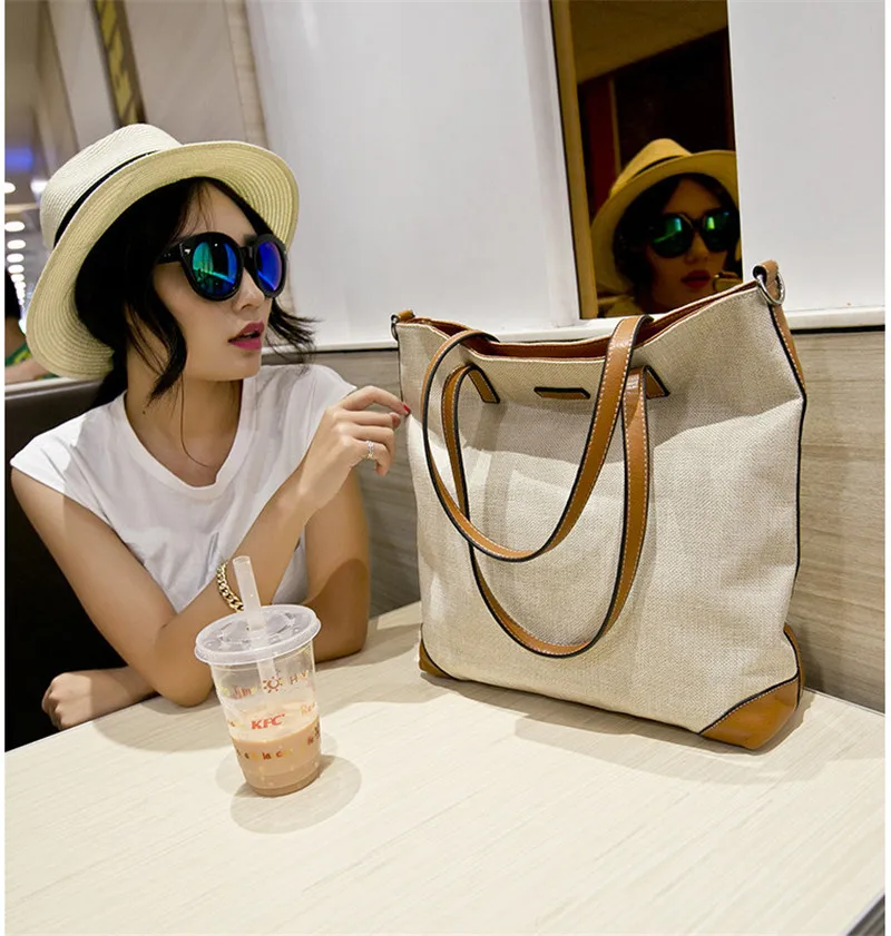 2018 new leisure canvas bag lady single shoulder big bag wave Korean fashion women's Bag Satchel.
2018 new leisure canvas bag lady single shoulder big bag wave Korean fashion women's Bag Satchel.