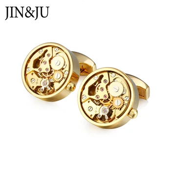 JIN&JU Men Jewelry Hot Sale Functional Watch Movement Cufflinks For Mens Gold Color Steampunk Gear Watch Mechanism Cuff links
JIN&JU Men Jewelry Hot Sale Functional Watch Movement Cufflinks For Mens Gold Color Steampunk Gear Watch Mechanism Cuff links