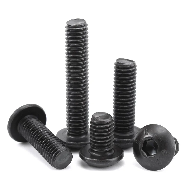 Grade 10.9 Alloy Steel Screws Hex Socket Round Head Bolt Black M2 M2.5 M3 M4 M5 M6 M8
Grade 10.9 Alloy Steel Screws Hex Socket Round Head Bolt Black M2 M2.5 M3 M4 M5 M6 M8