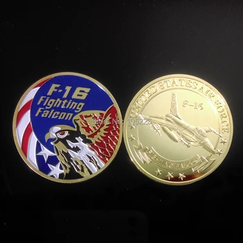 New Arrived & Free shipping 10 pcs/lot US Air Force F-16 Fighting Falcon Diecast gold plated Challenge Coin
New Arrived & Free shipping 10 pcs/lot US Air Force F-16 Fighting Falcon Diecast gold plated Challenge Coin