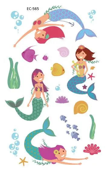 Waterproof Temporary Tattoo Sticker Mermaid Princess Fake Tatoo Tatouage Temporaire Flash Tatto Hand Foot For Girl Kids Children
Waterproof Temporary Tattoo Sticker Mermaid Princess Fake Tatoo Tatouage Temporaire Flash Tatto Hand Foot For Girl Kids Children