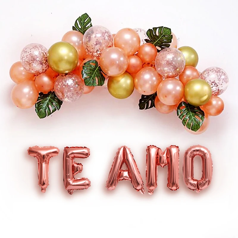 5pcs 16inch Spanish I love You Foil Balloons TE AMO Helium Balloon Valentine's Day Wedding Anniversary Decoration Party Supplies
5pcs 16inch Spanish I love You Foil Balloons TE AMO Helium Balloon Valentine's Day Wedding Anniversary Decoration Party Supplies